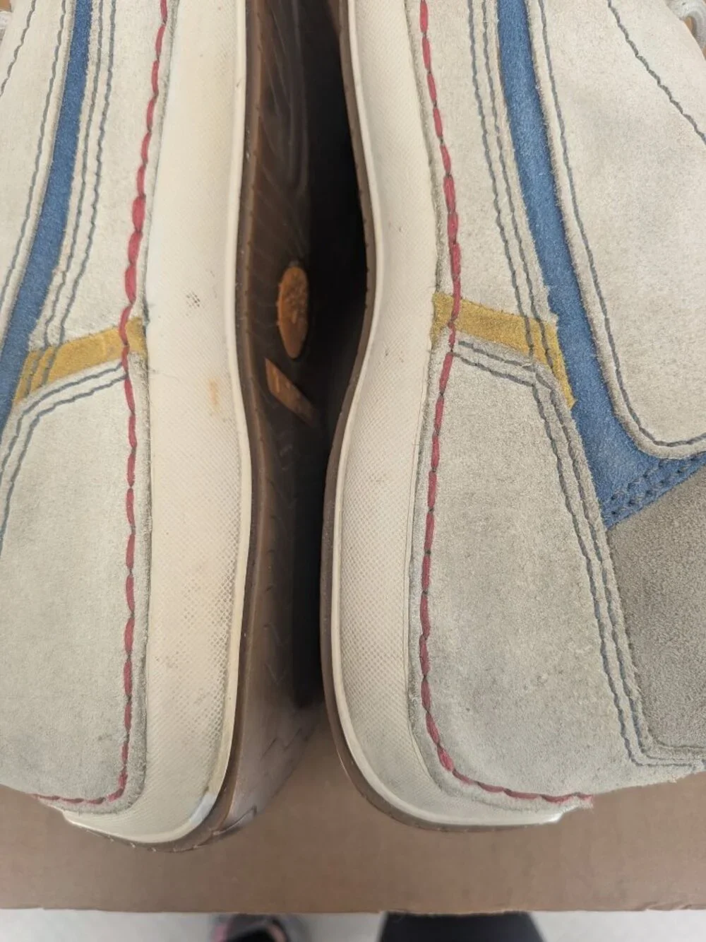 Vtg Timberland Suede Leather Boat Sneaker Shoes Nautical Coastal Lace Up Men 10M